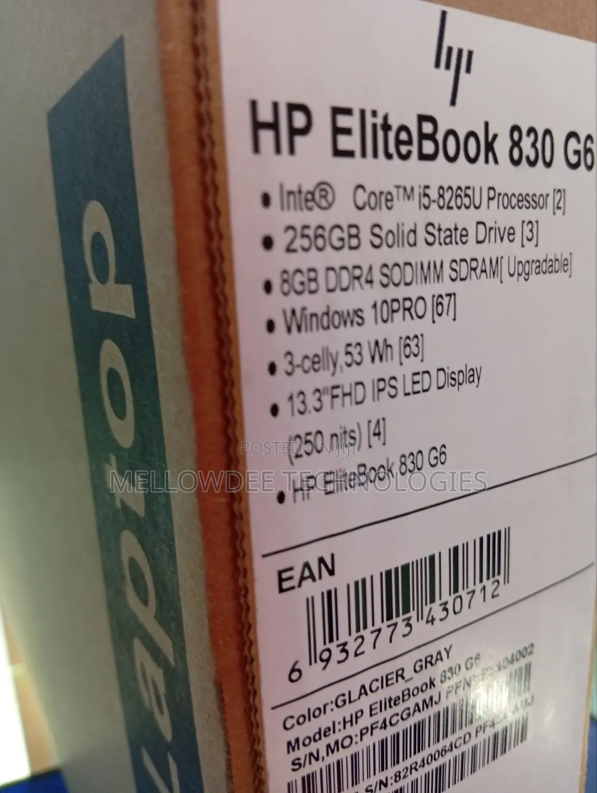 Laptop HP EliteBook 830 G6 8GB Intel Core i5 SSD 256GB