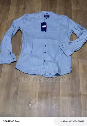 Quality Casual Longsleeved Chinese Collar Stretch Shirts