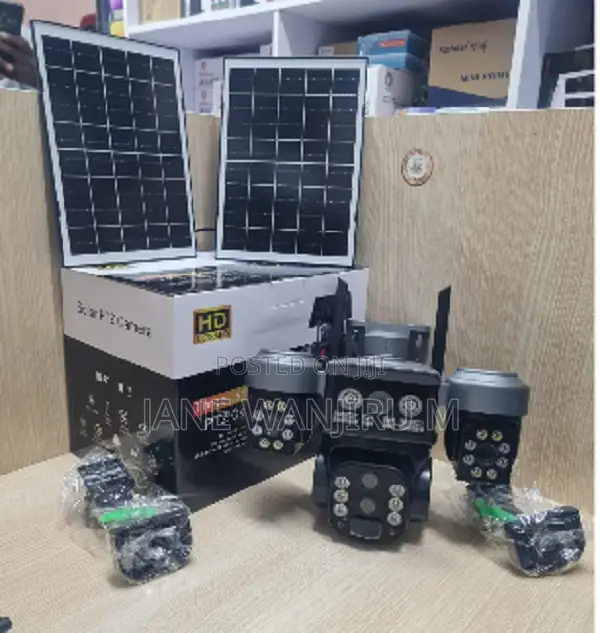 New V380 Pro 4g Outdoor Security Camera With Dual Solar Panels PTZ