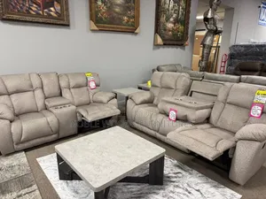 Grey 5 Seater Recliner Sofa