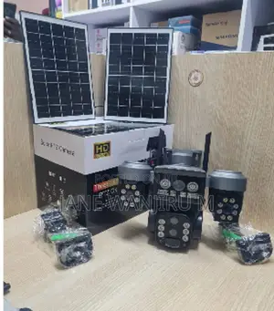 Quality V380 4g Solar PTZ Camera Triple Lens for Home, Farm Business