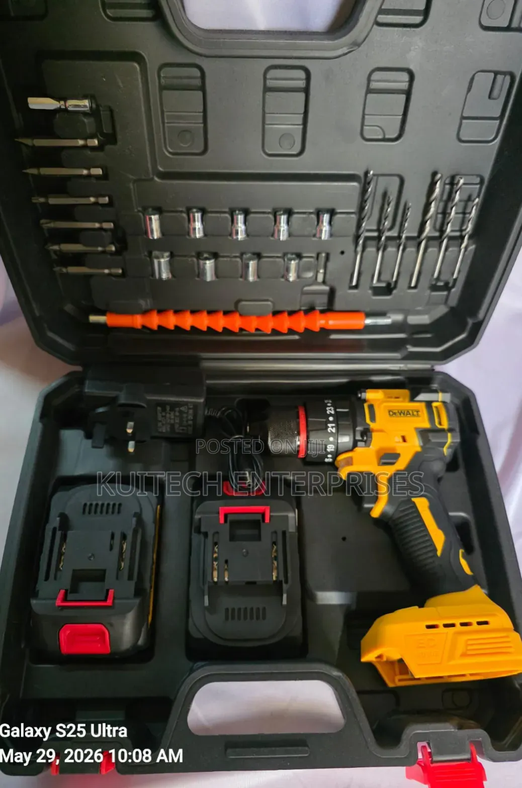 88v Dewalt Brushless Drill/ Electric Brushless Drill With Accessories