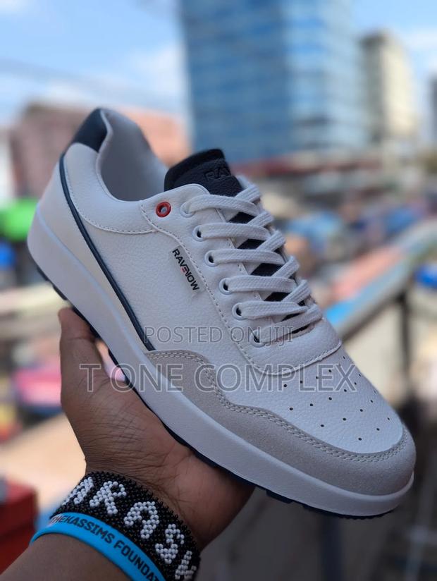 Original Ravenow Mens White Leather Sneakers Casual Shoes