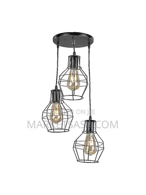 Nagafa Shop Pyramid Triple Pendant Light in Black