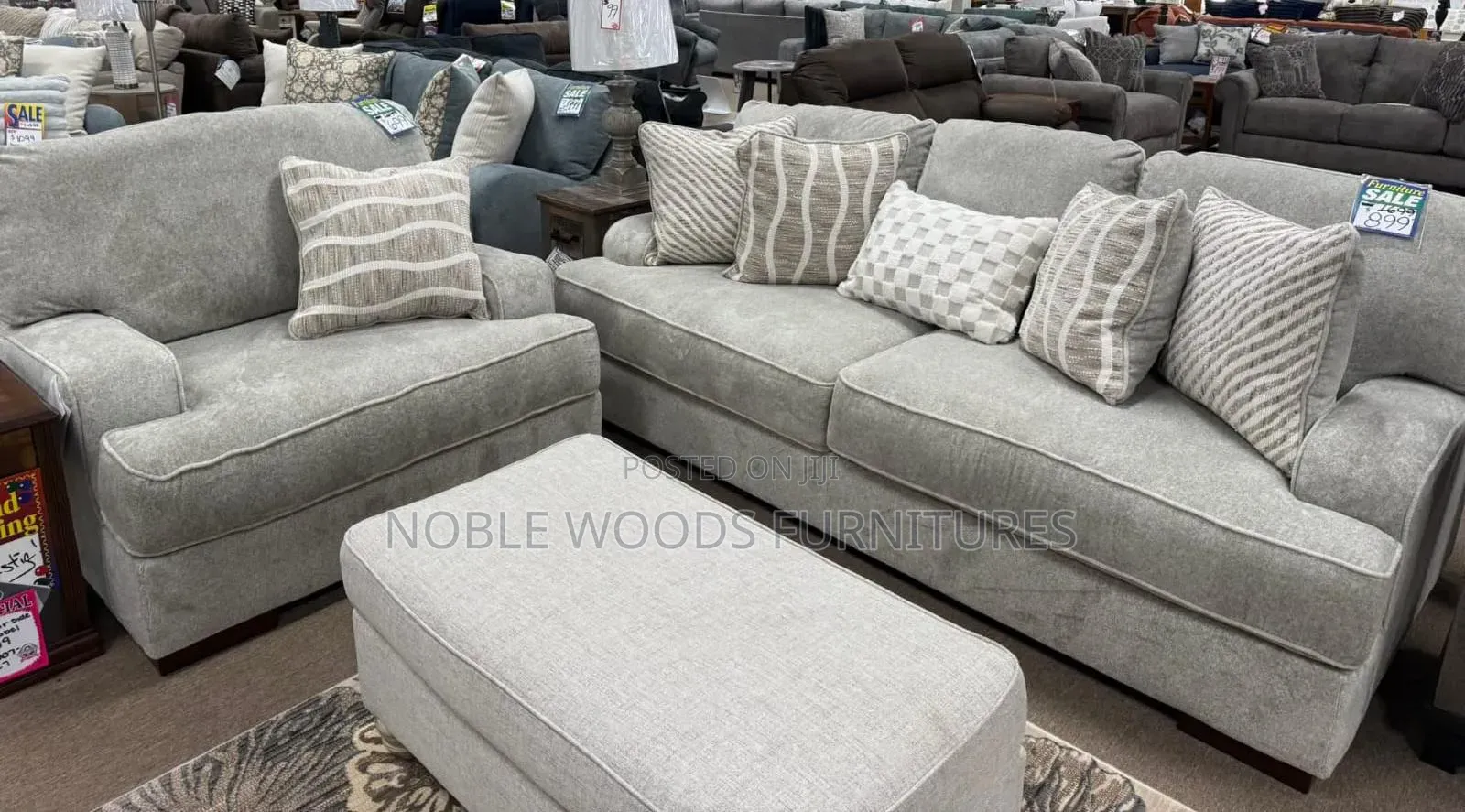 Grey 3-Seater Sofa