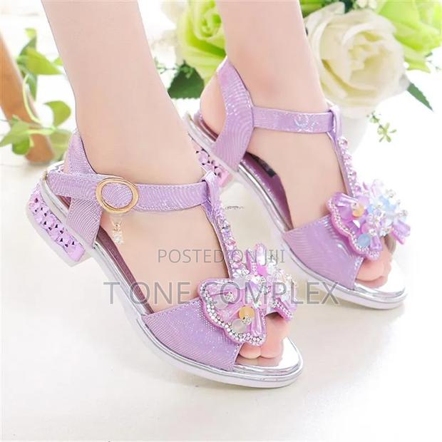 Quality Original W.Z Girls Princess Sandals Butterfly Glitter Shoes
