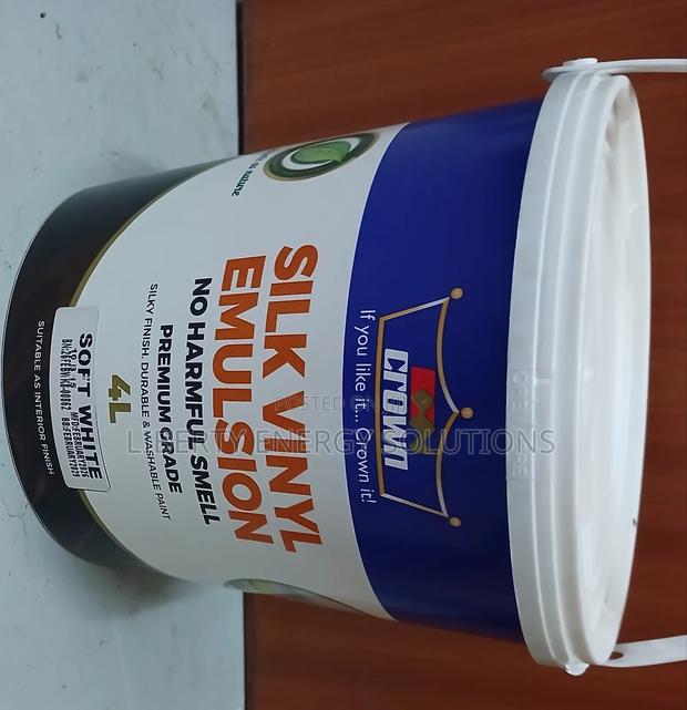 Crown Silk Vinyl Emulsion Soft White 4litre - thumbnail 2