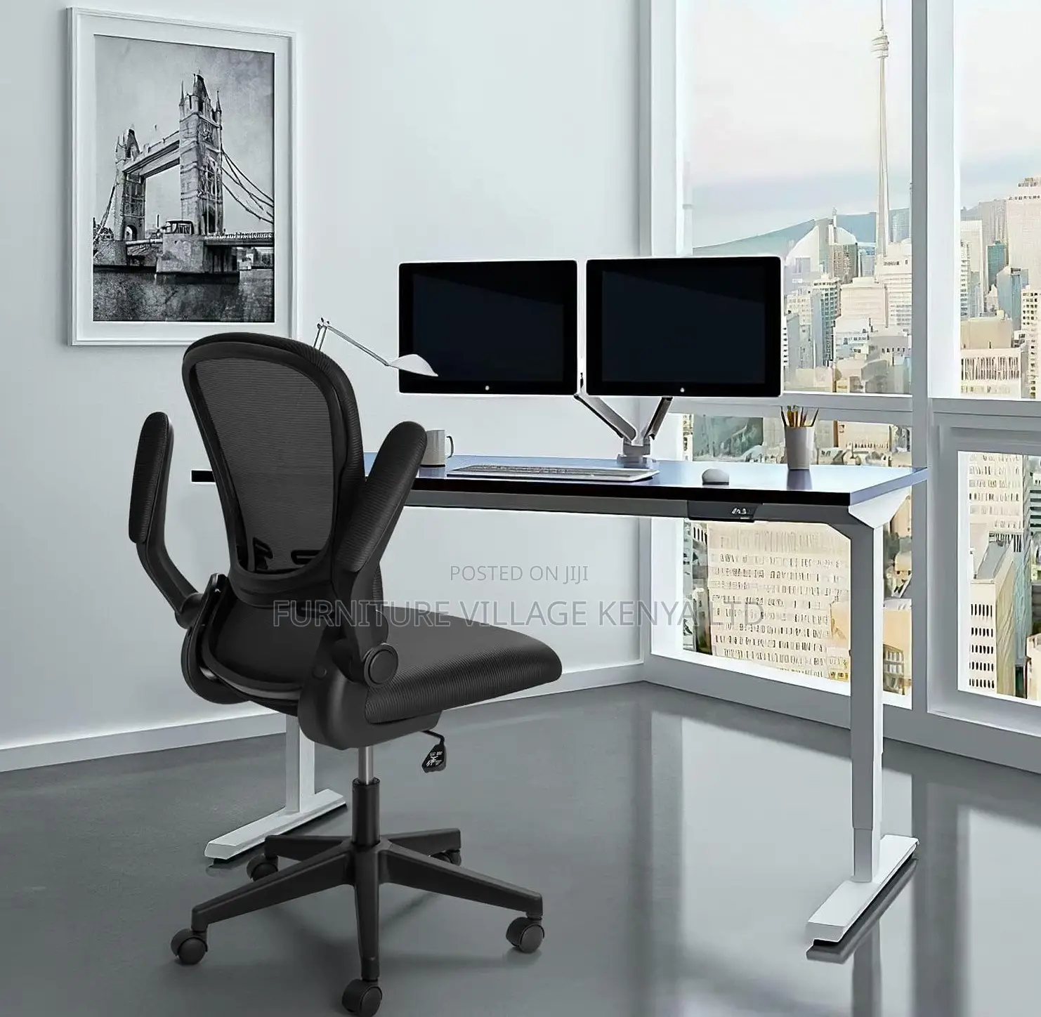Ergonomic Mesh Bow-Shaped Chair