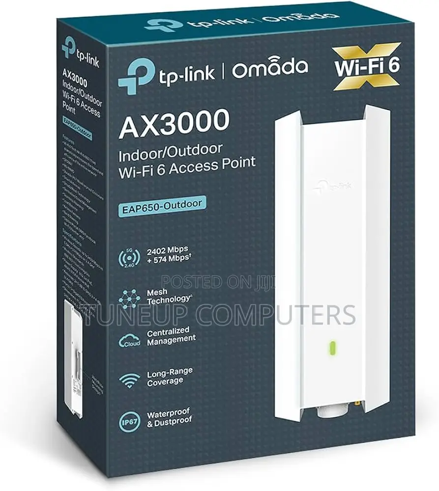 Tp-Link Ax3000 Indoor/Outdoor Wi-Fi 6 Access Point