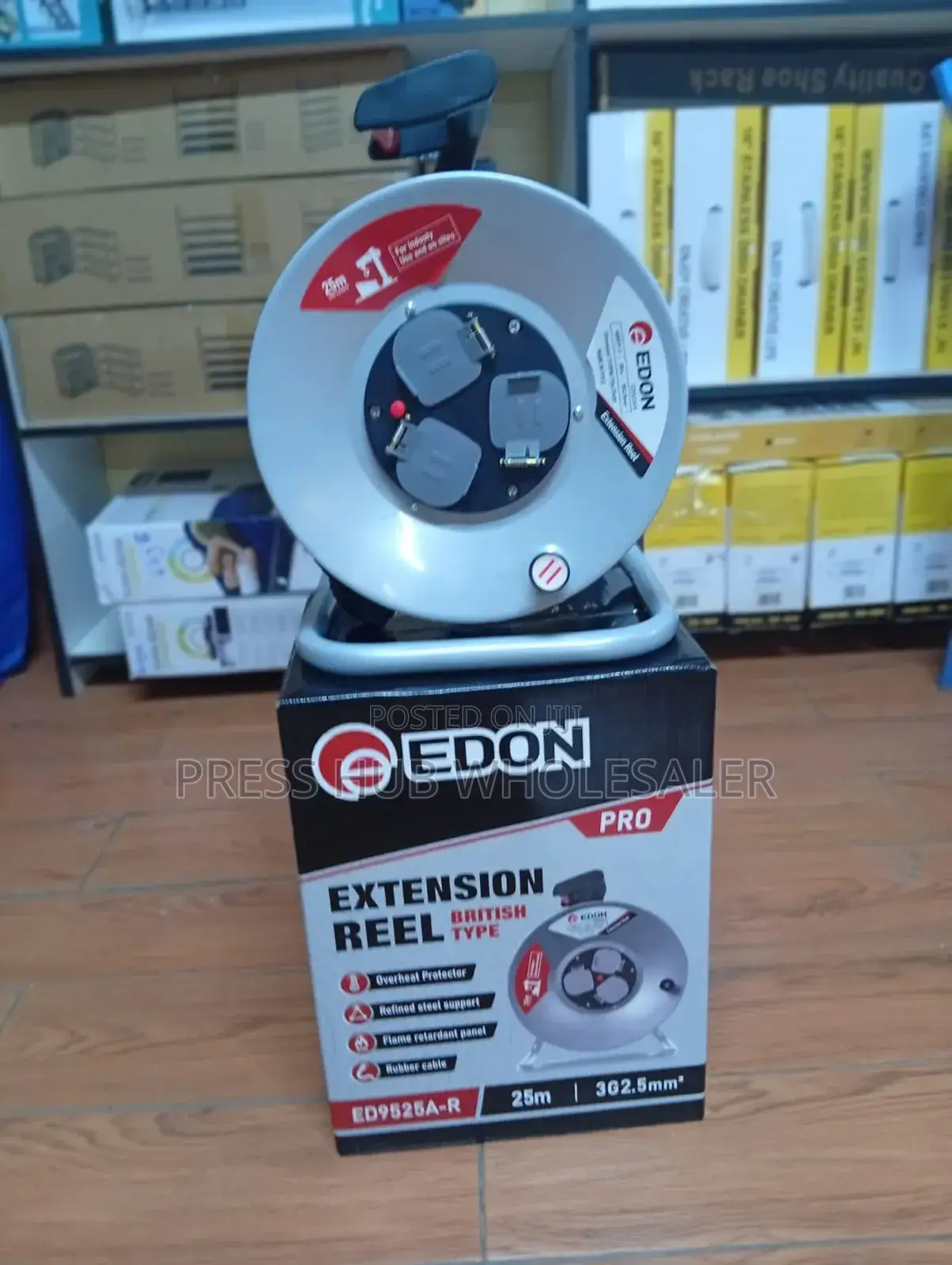 Edon Pro 25m Heavy Duty Extension Cable Reel