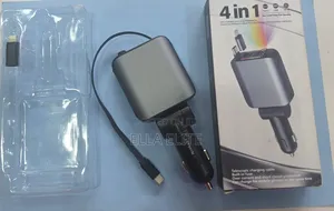 4 in 1 Retractable Super Fast Car Charger +Rgb Light