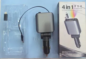 4 in 1 Retractable Super Fast Car Charger +Rgb Light