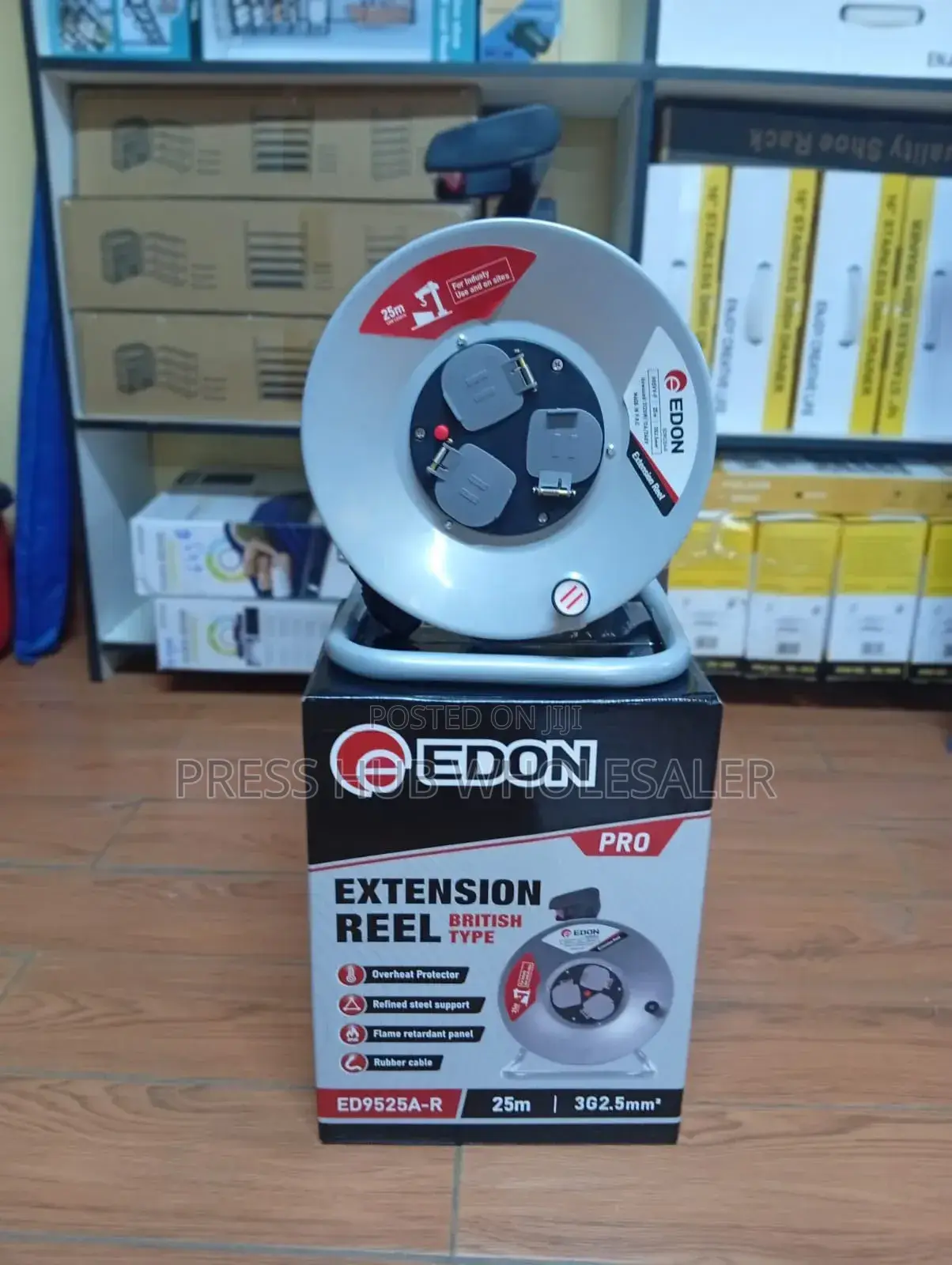 Edon Pro 25m Heavy Duty Extension Cable Reel