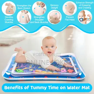 Inflatable Baby Tummy Time Water Activity Play Mat-Infants 3-24 Months