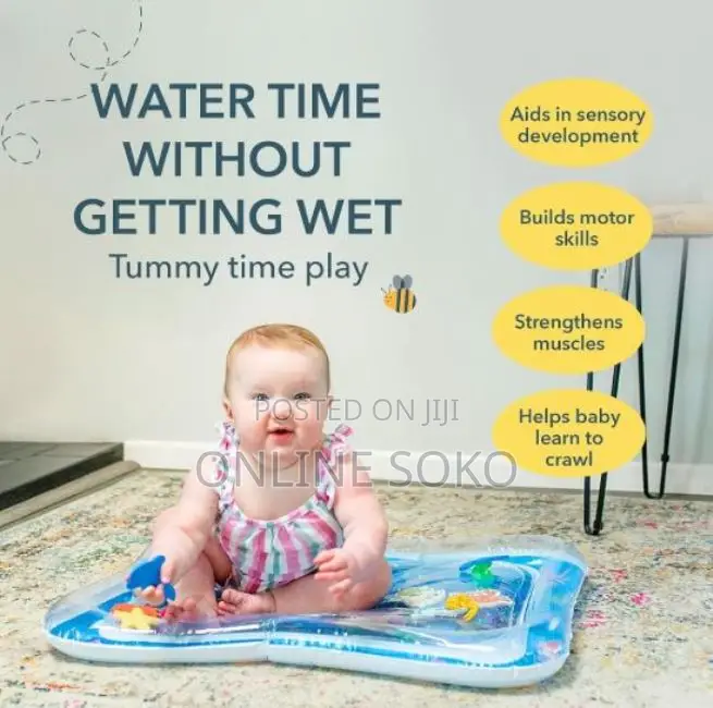 Inflatable Baby Tummy Time Water Activity Play Mat-Infants 3-24 Months