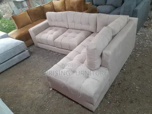L Shaped 6 Seater Sofa Cream White