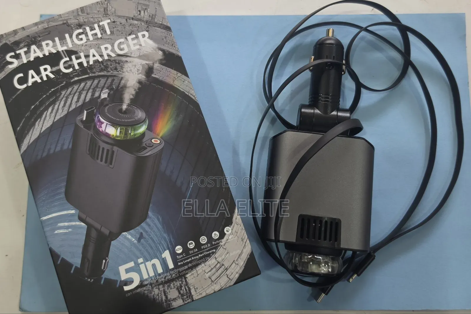 5in1 Starlight Super Fast Car Charger and Aromatherapy Diffuser