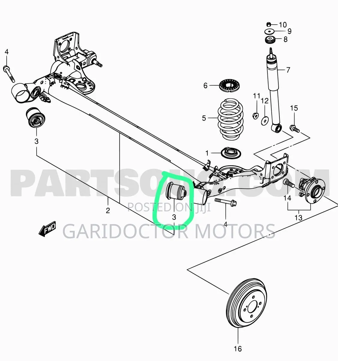 Rear Trailing Arm Bushing for Suzuki