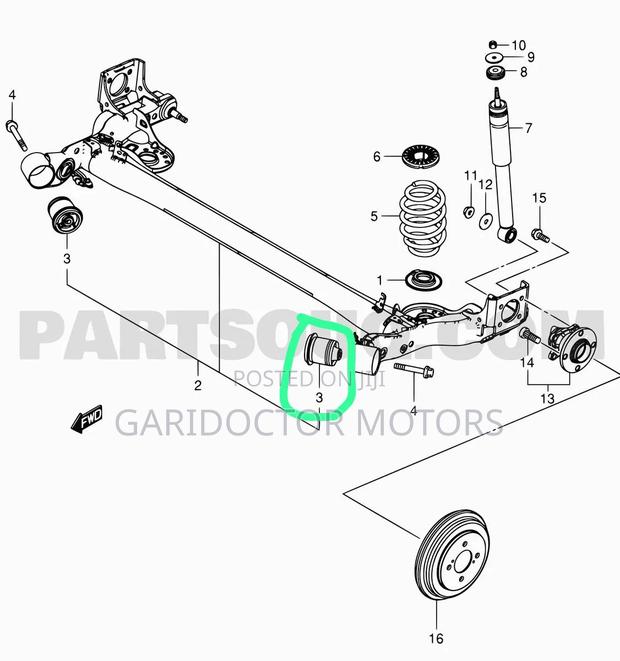 Rear Trailing Arm Bushing for Suzuki - thumbnail 4