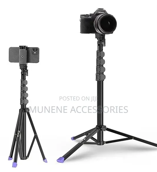 1.6m Tripod Stand With Mobile Phone Holder Heavy Duty For Camera Light