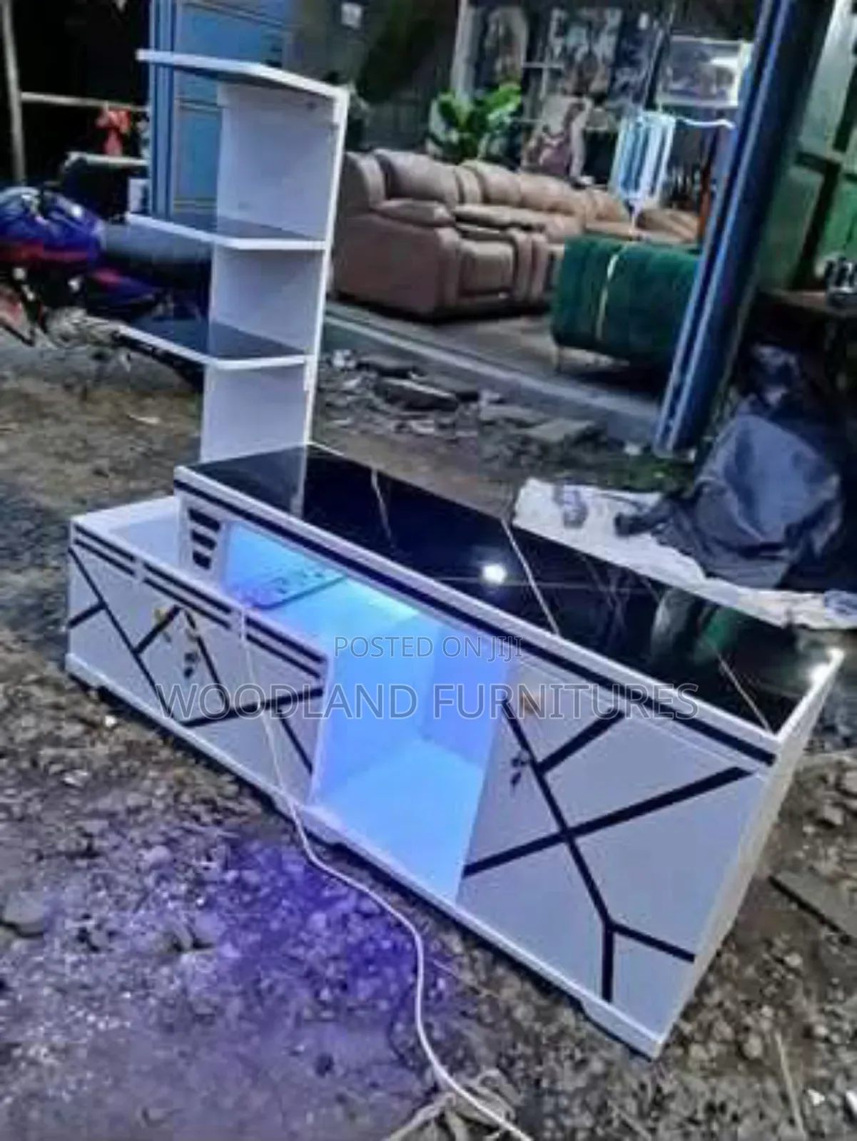 Black and White Tv Stand