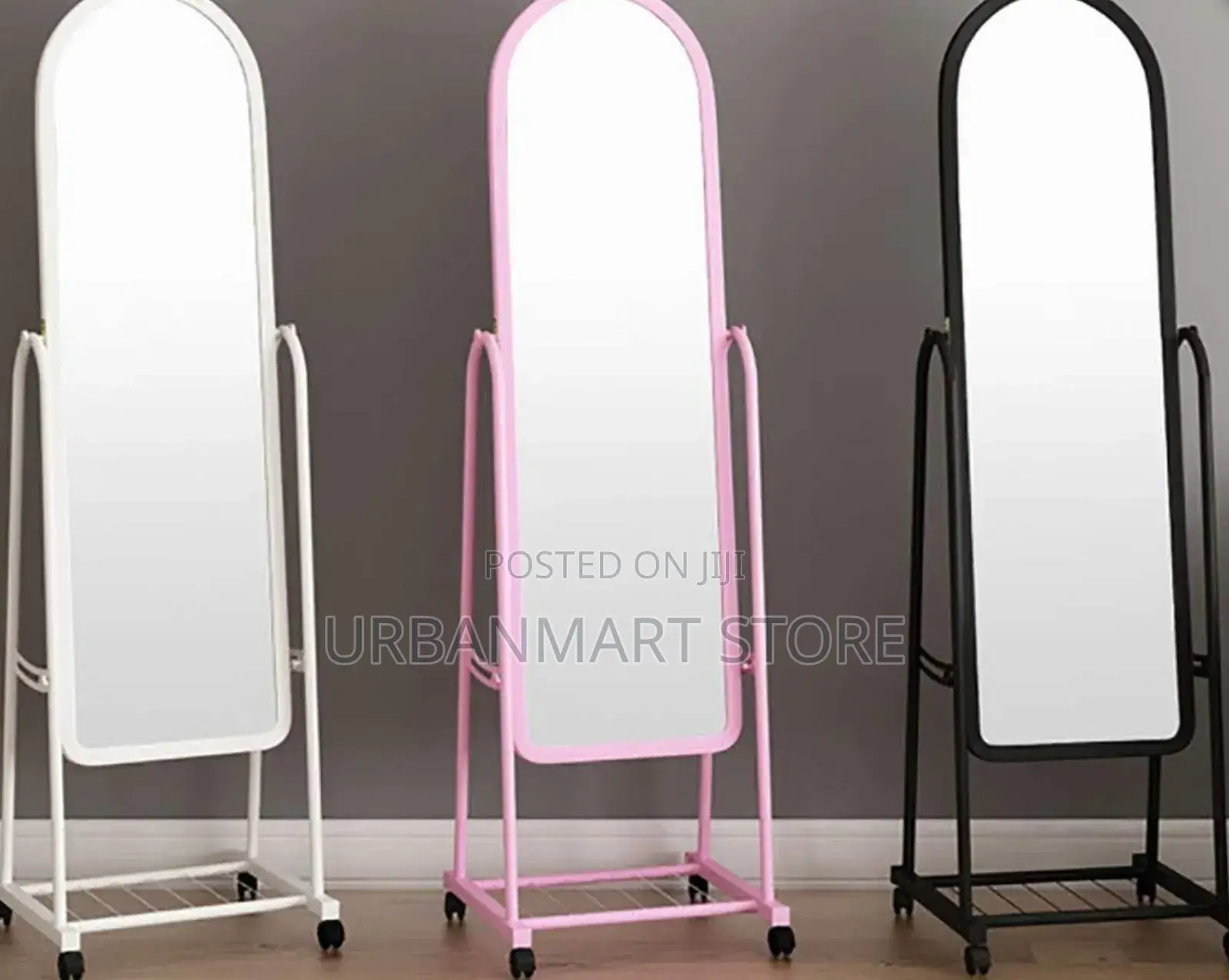 Full Length Dressing Mirror With Shoe Rack Wheels