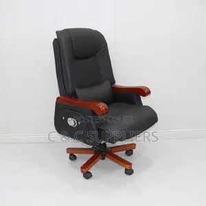 Solid Wood Arm Swivel Boss Desk Chair