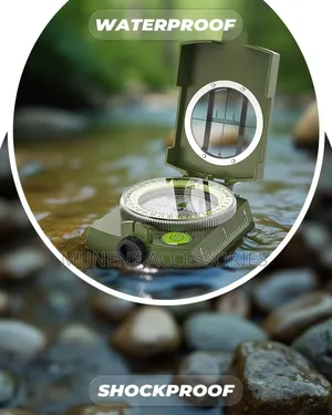 Military Lensatic Sighting Compass Waterproof Shakeproof, Army Green