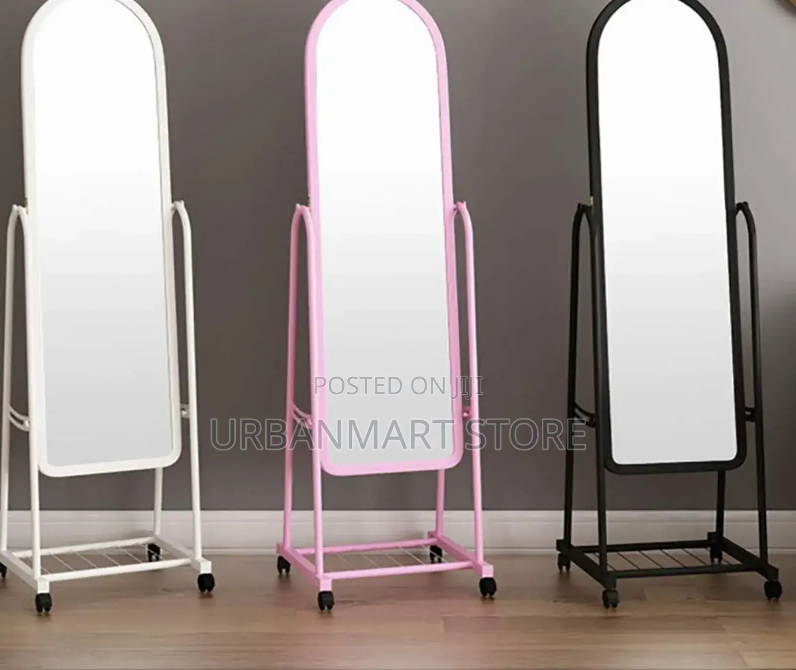 Full Length Dressing Mirror With Shoe Rack Wheels