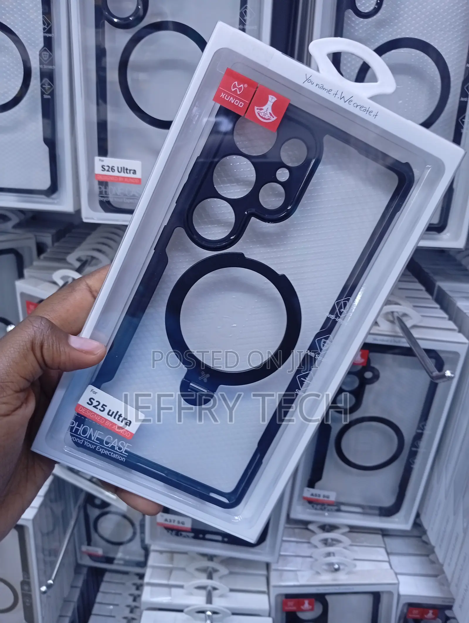 Samsung Galaxy S25 Ultra, Multi-Functional Magnetic Metal Ring Case