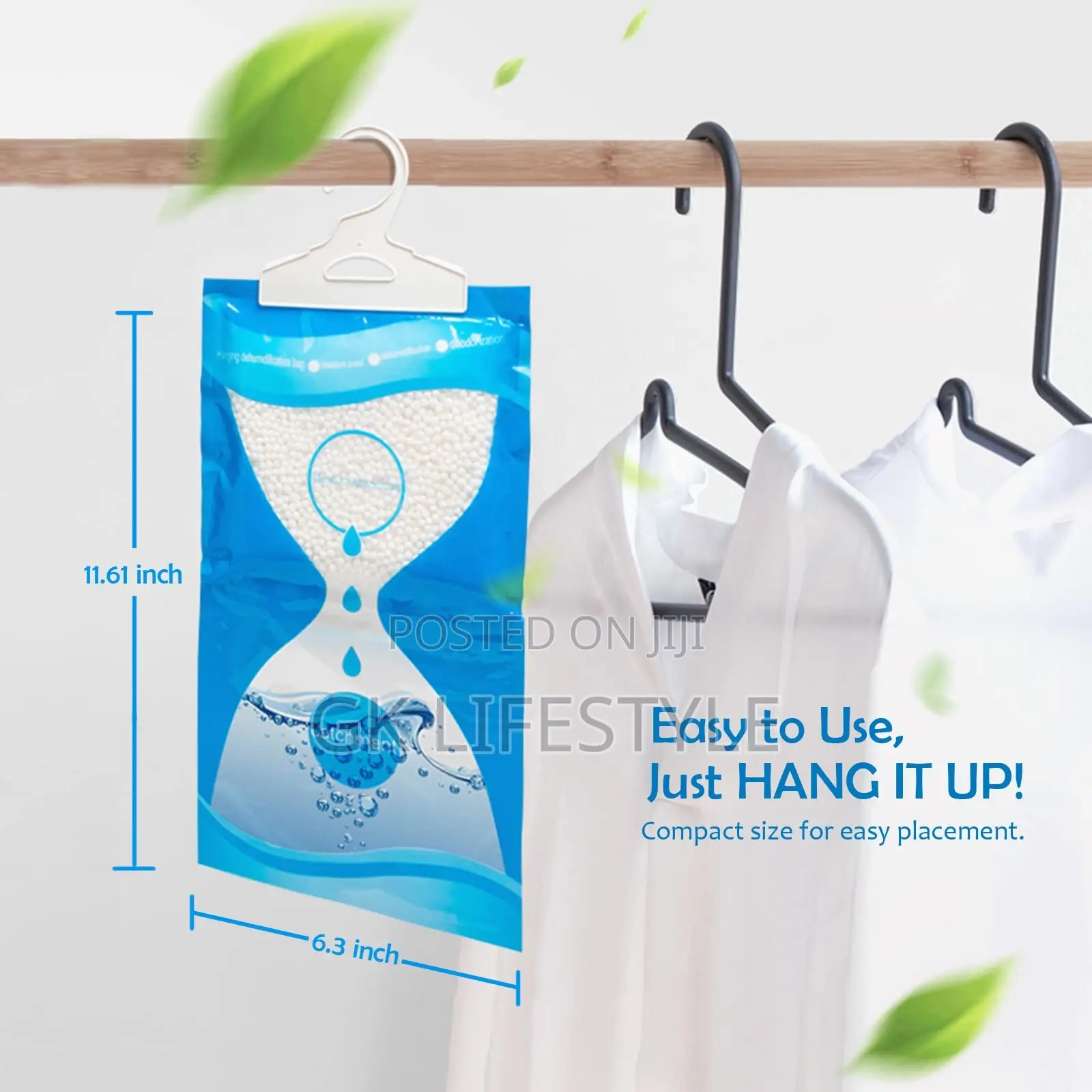 3 Packet Dehumidifier Moisture Absorber Wardrobe Closet Damp Remover
