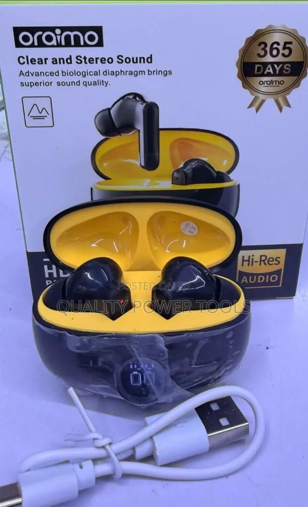 Oraimo Wireless Earbuds With a Digital Battery Display.