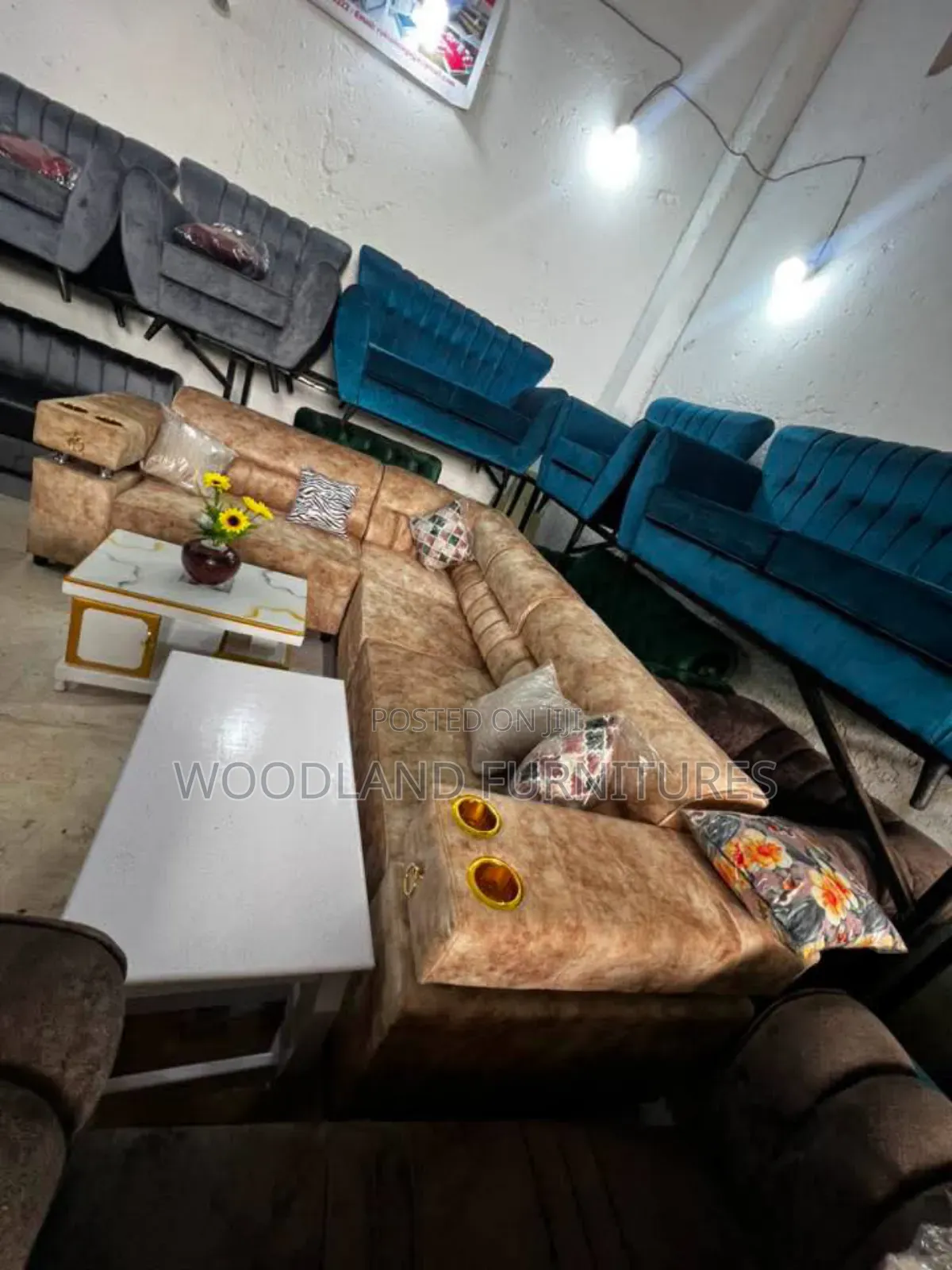 Grey 5 Seater Sofa L- Shaped
