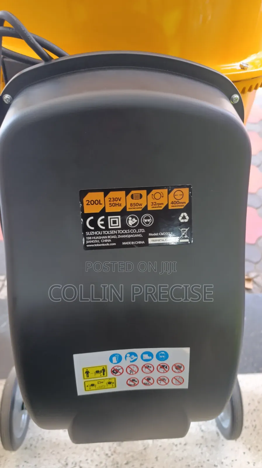200l Tolsen Electric Concrete Mixer