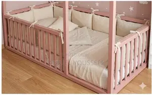 Montessori House - Floor Bed – Pink Color With Mattress.