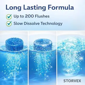 10pcs Bubble Blue Tablets Toilet Cleaner