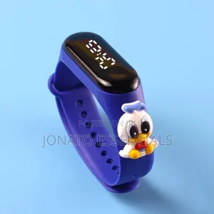 Kids Digital Led Watch Cartoon Donald Duck Silicone Wristband