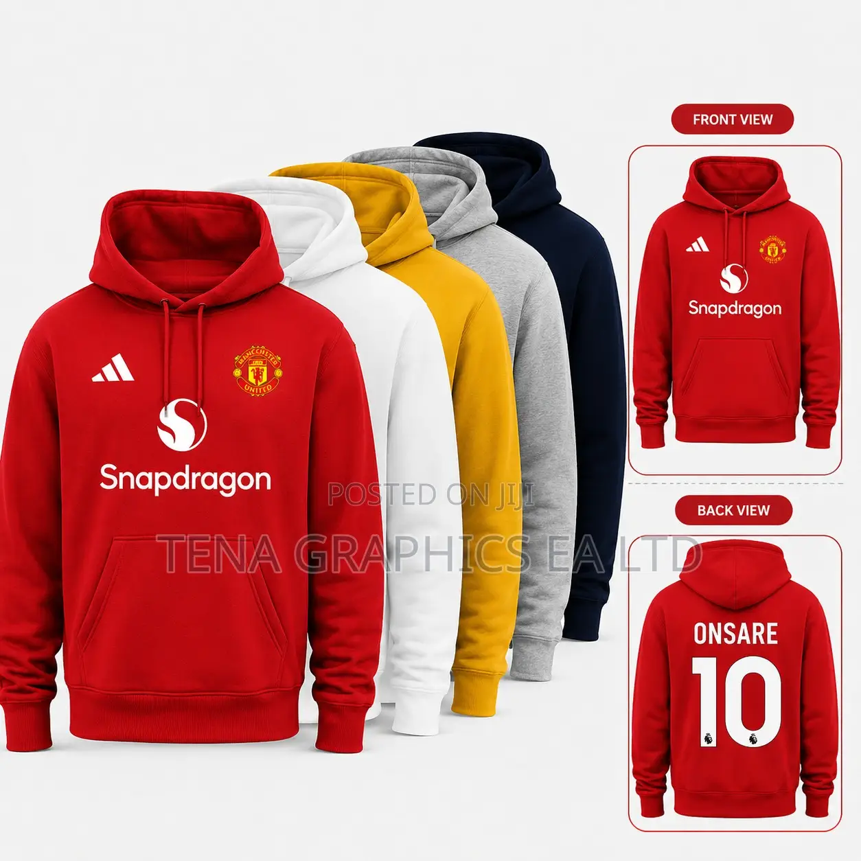 Branded Custom Heavy Hoodies for Manchester United Fans