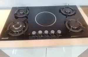 90cm Bolesi Hob 4 Gas Burners +1 Infrared Electric With Gas Sensor