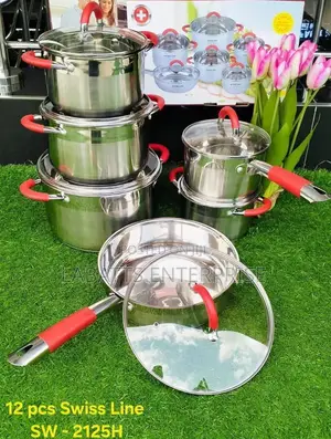 Signature 12pcs Induction Base Stainless Cookware With Glass Lid