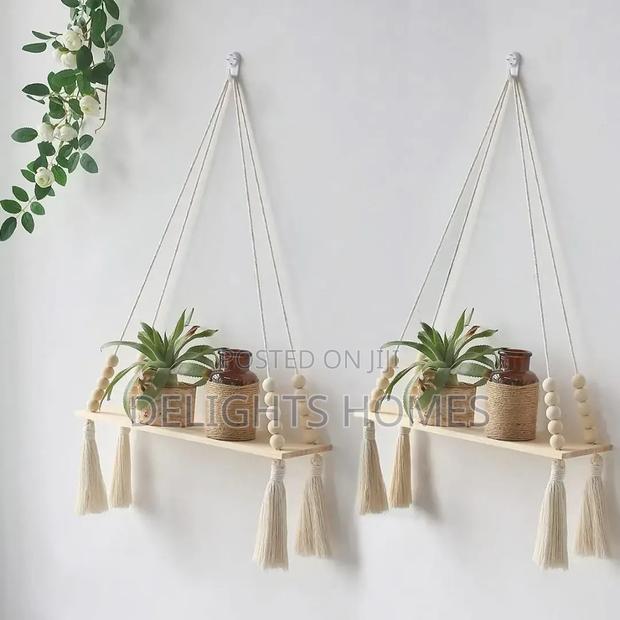 Macrame Wall Hanging Shelf by-Elk