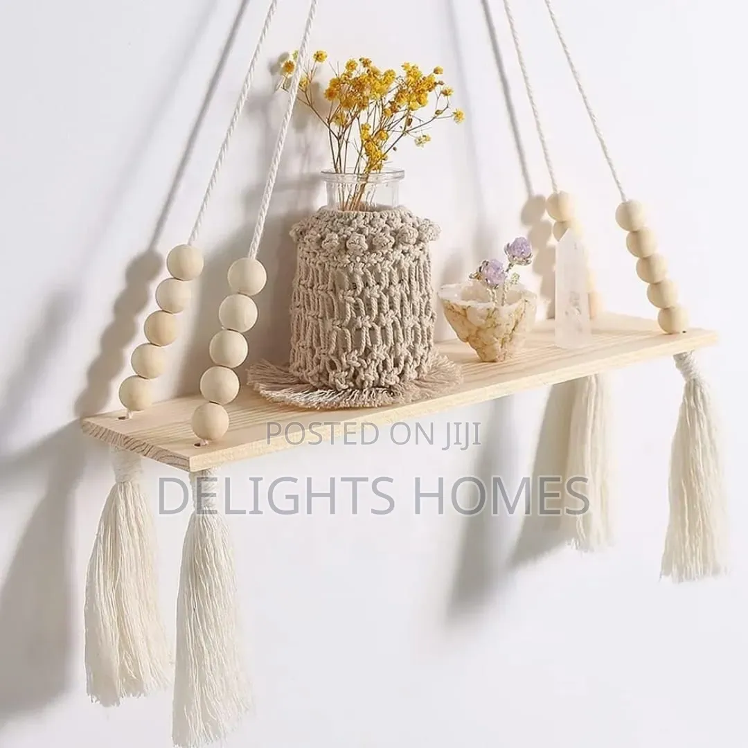 Macrame Wall Hanging Shelf by-Elk