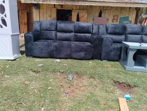 Black 3 Seater Sofaset