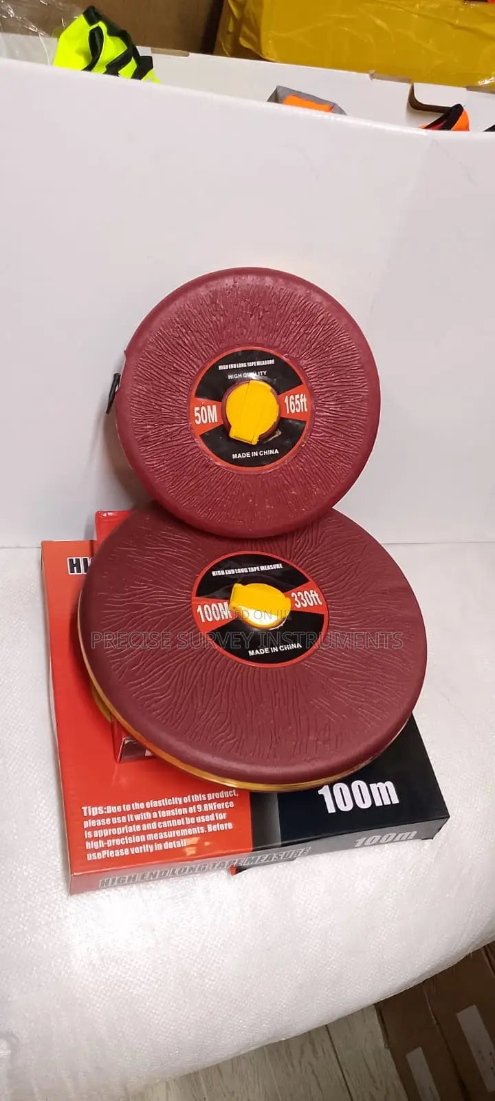 Professional Open Reel Measuring Tape – 50m / 100m