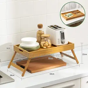 Breakfast In Bed Foldable Bamboo Tray