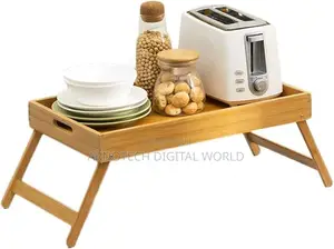 Breakfast In Bed Foldable Bamboo Tray