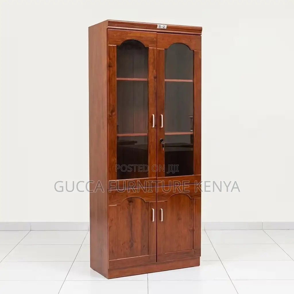 2-Swing Door Mahogany Filling Cabinet.