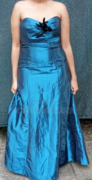 Teal Satin Dinner/Prom Dress