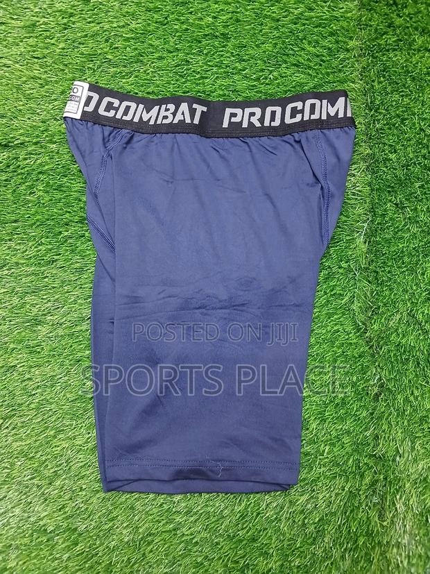 Navy Blue Sports Compression Shorts - thumbnail 2