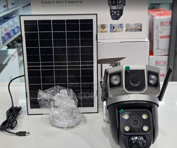 4g Sim Solar Powered Security Camera Dual Lens PTZ With Two-Way Audio